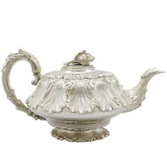 Antique George IV Sterling Silver Teapot by Charles Thomas Fox