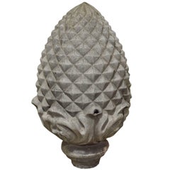Antique French Zinc Pine Cone Finial