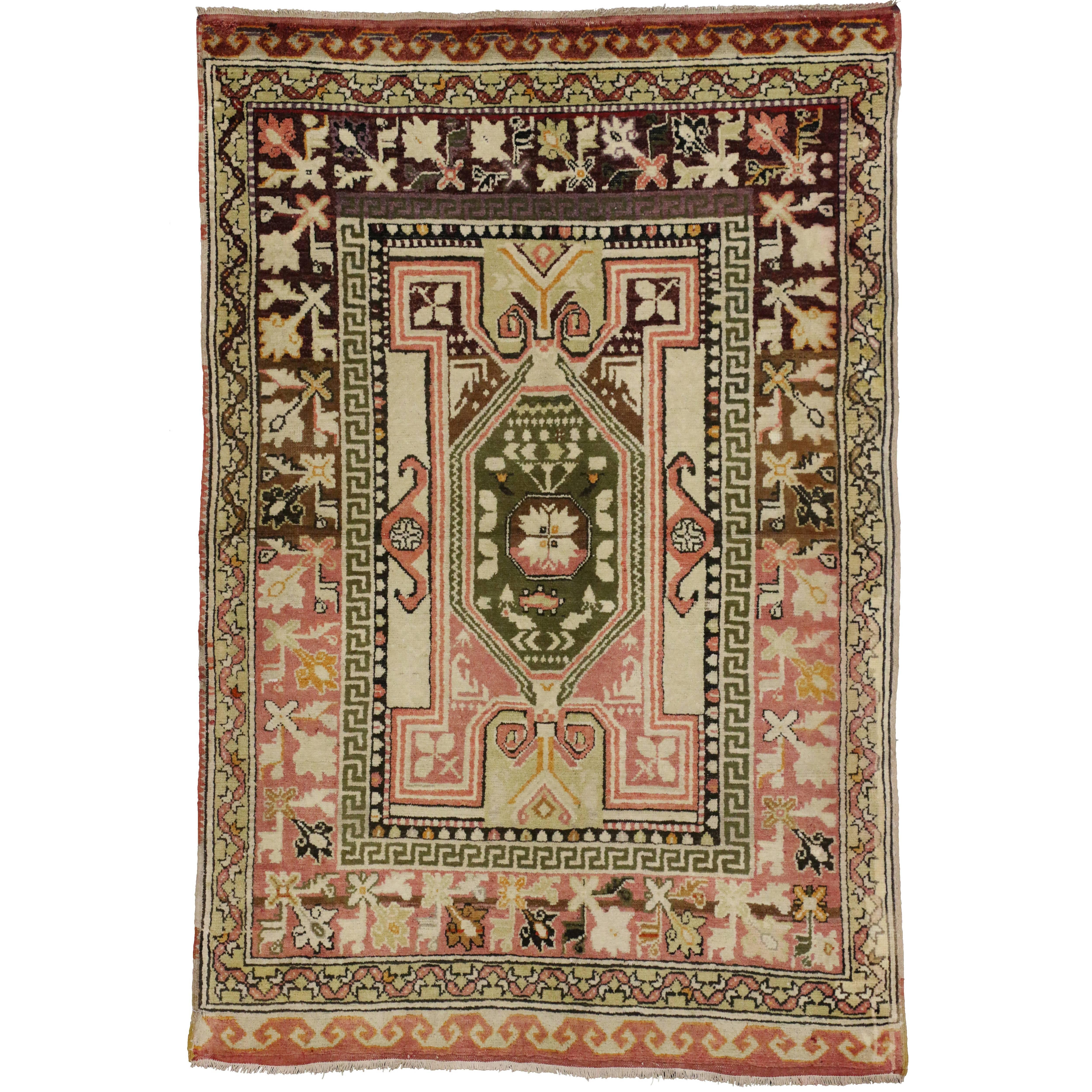 Vintage Turkish Oushak Rug  For Sale