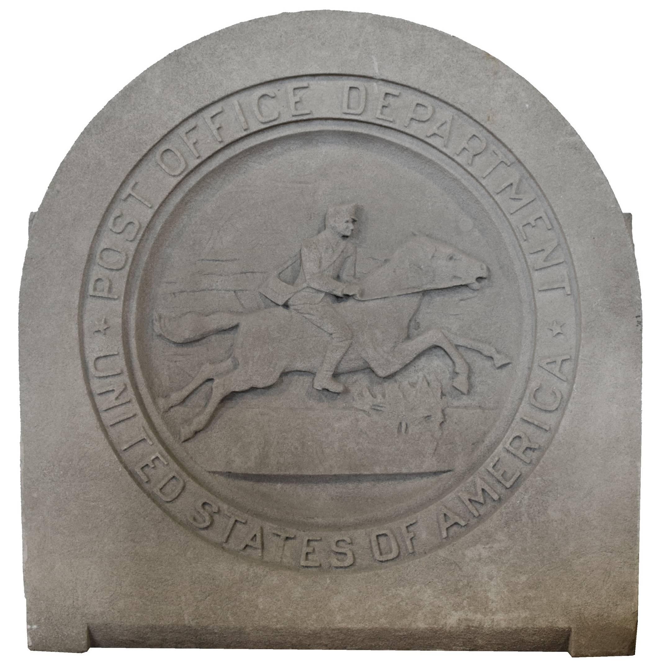 Carved Limestone Roundel from a Chicago Post Office