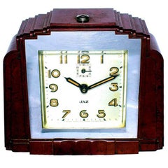 Vintage Art Deco Jaz Bakelite Mantle Clock