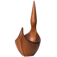 Johnny Mattsson Sculpture/Bowl in Teak by Johnny Mattsson in Sweden