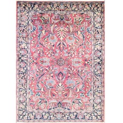  Antique Persian Manchester Wool Mohajeran Sarouk Rug