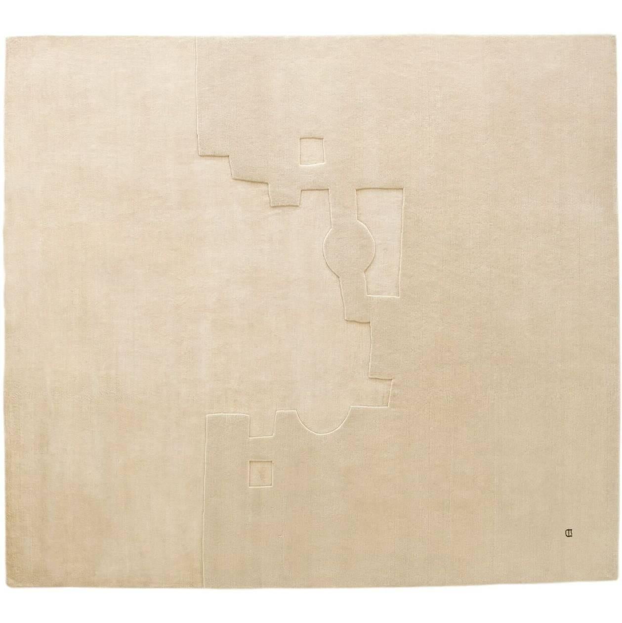 Gravitacion 1994 Hand-Knotted Wool and Silk Area Rug by Eduardo Chillida