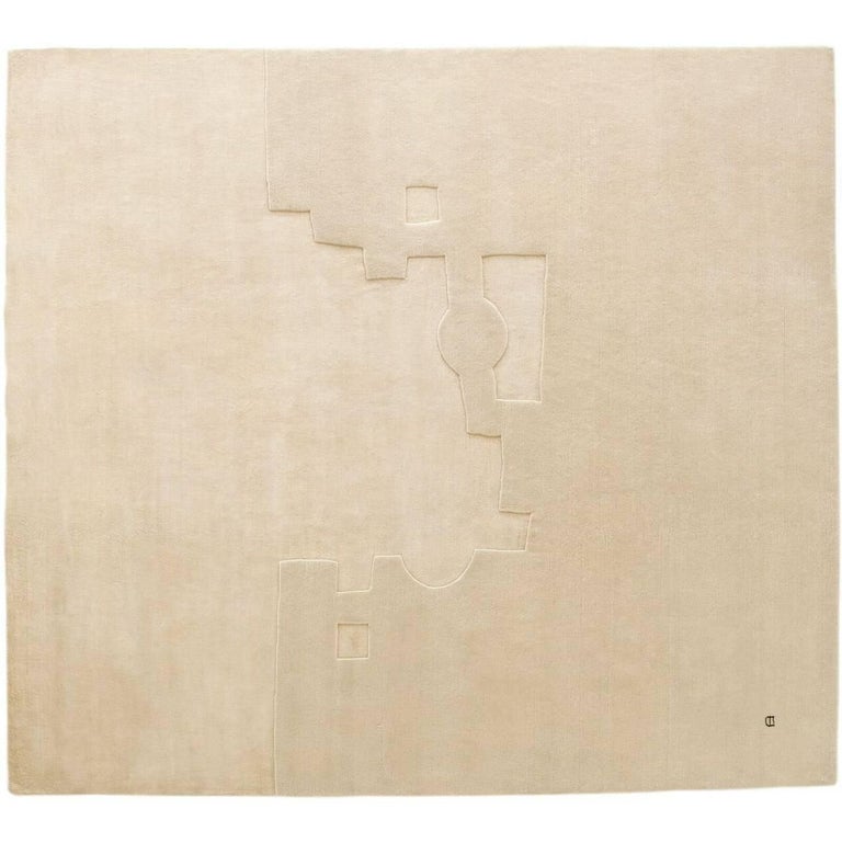Gravitacion 1994 Hand-Knotted Wool and Silk Area Rug by Eduardo Chillida For Sale