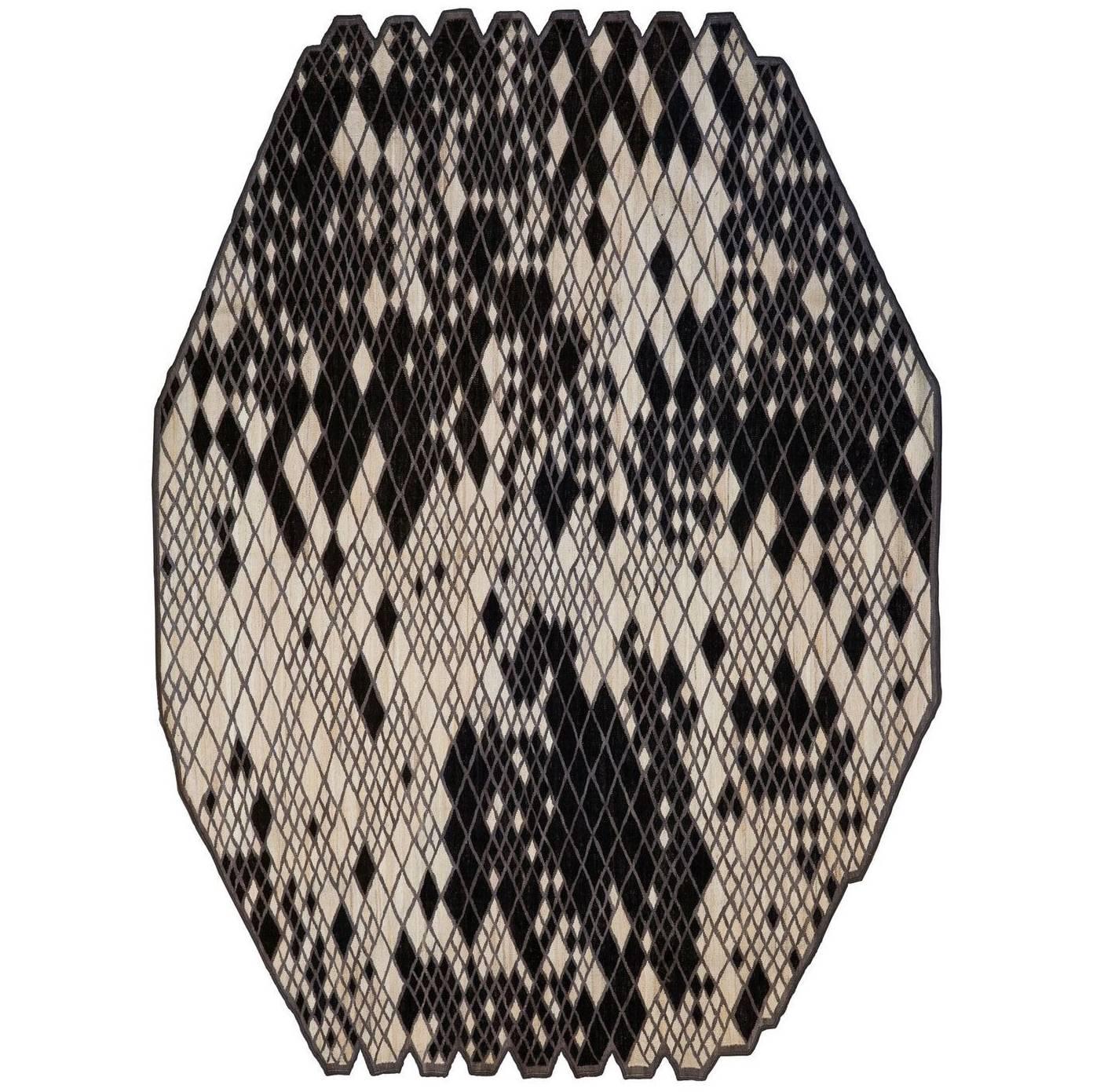 Losanges 2 Hand-Loomed Wool Rug by Ronan & Erwan Bouroullec, Medium For Sale