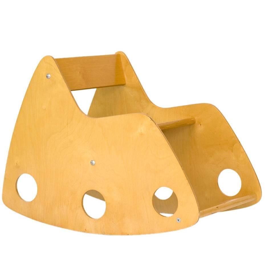 USSR Child
s Rocker by Albrecht Lange and Hans Mitzlaff in Plywood, circa 1960 For Sale