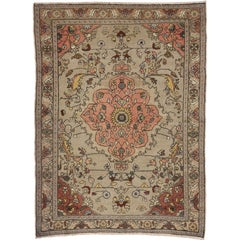 Vintage Turkish Oushak Rug with Modern Traditional Style