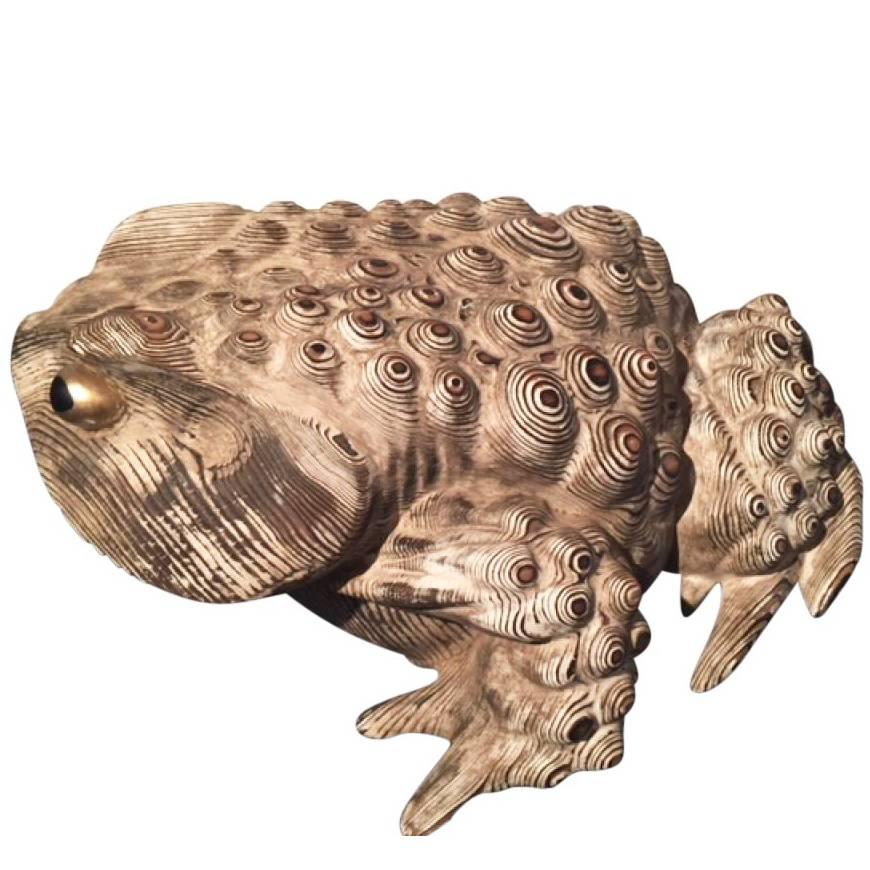 20th Century Wooden Frog For Sale