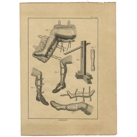 Antique Print of Leg Surgery Techniques by H. Agasse, circa 1798
