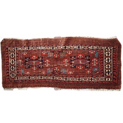 Handmade Antique Collectible Turkmen Yomud Torba, 1880s, 1C06