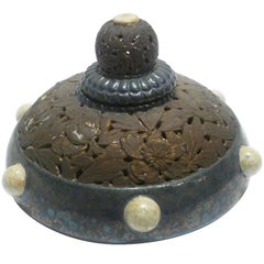 Emile Diffloth, an Art Nouveau Covered Openwork Pot