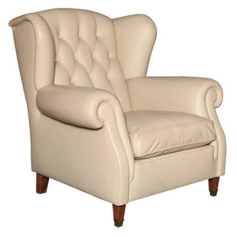 Poltrona Frau Leather Armchair For Sale