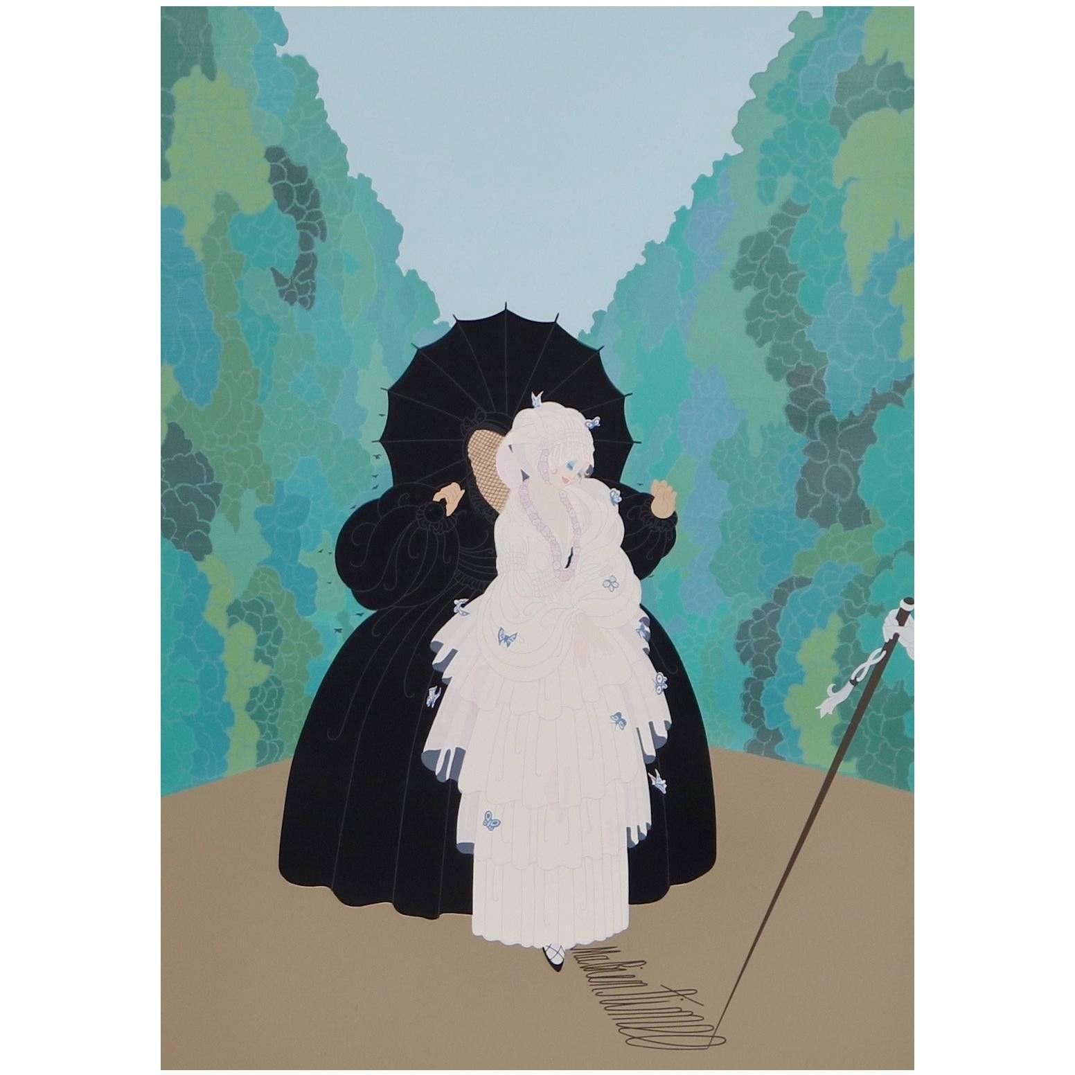 Original Silkscreen by Erte, "Debutante"