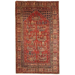 Handmade Antique Turkish Anatolian Rug, 1890s, 1B31