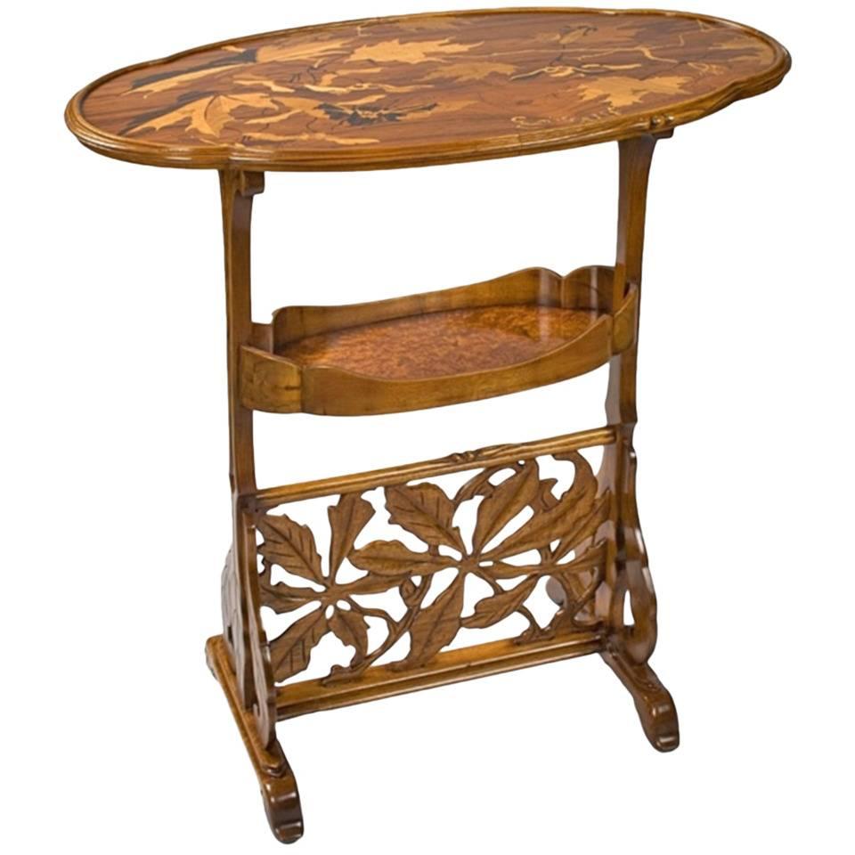 Emile Gallé French Art Nouveau Table