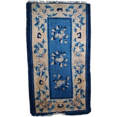 Tapis chinois pékinois ancien fait à la main, années 1900 1C43