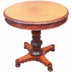 Antique 19th Century Anglo-Indian Padouk Centre Table