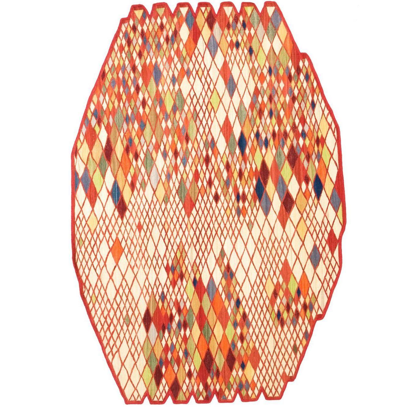 Losanges 1 Hand-Loomed Wool Rug by Ronan & Erwan Bouroullec, Small For Sale
