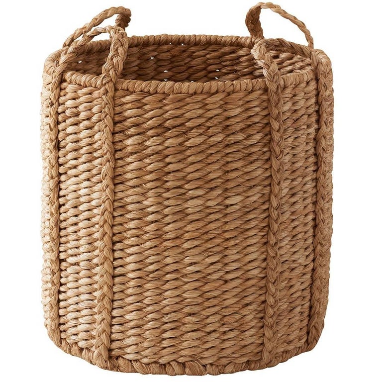 Imported Lubid Abaca Natural 20" Basket at 1stdibs