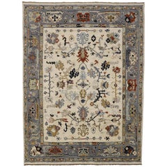 New Contemporary Oushak Area Rug with Transitional Style