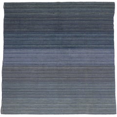Contemporary Modern Flat-Weave Rug, Ombre Kilim with Pastel Postmodern Style
