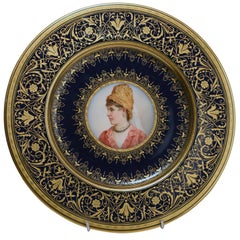 Set of Four Old Vienna Porcelain Cabinet Plates