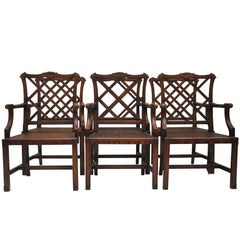 Set of Six Chinese Chippendale Dining Chairs