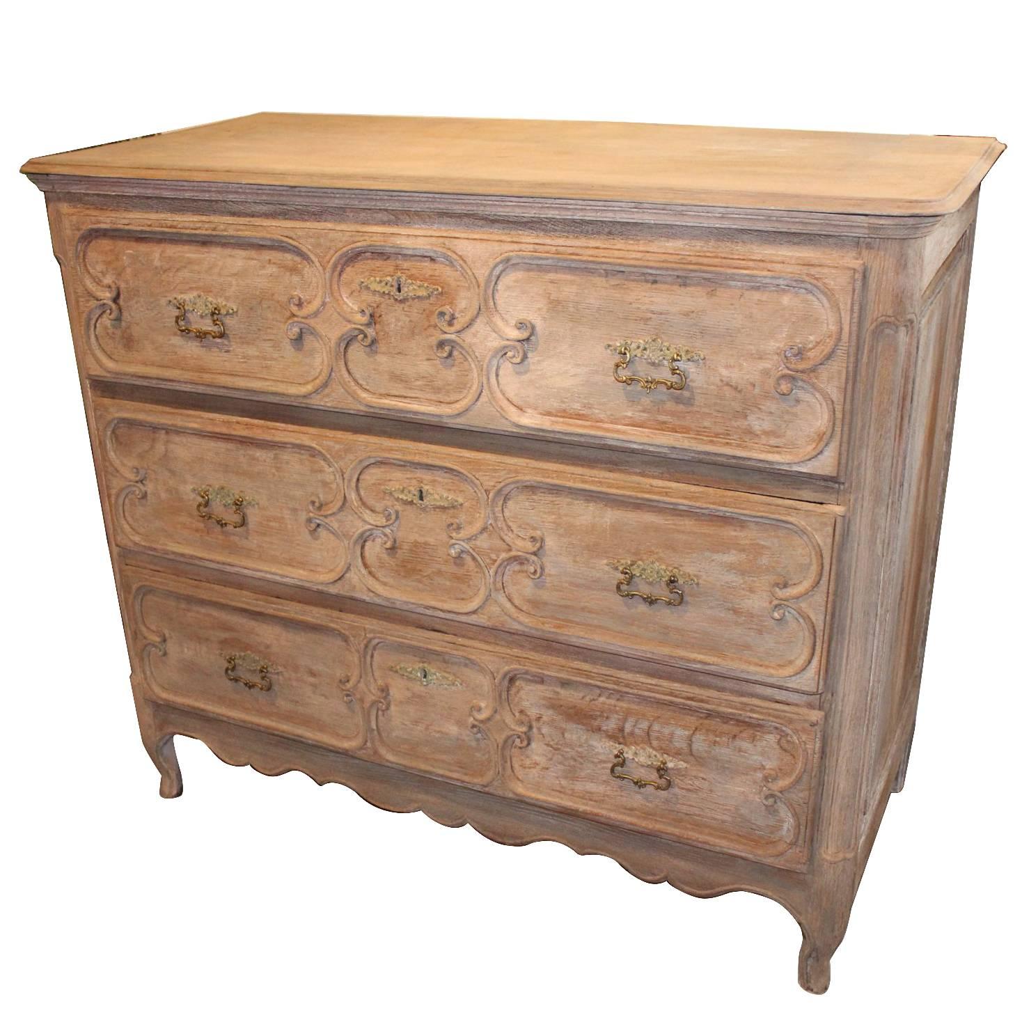 18th Century French Three-Drawer Louis XV Painted Commode
