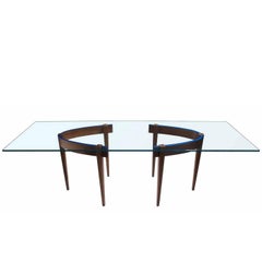 "The Round Table A3" Glass Top Rectangular Table by R. Gilad, Adele-C
