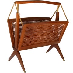 Vintage Italian Modernist Magazine Rack