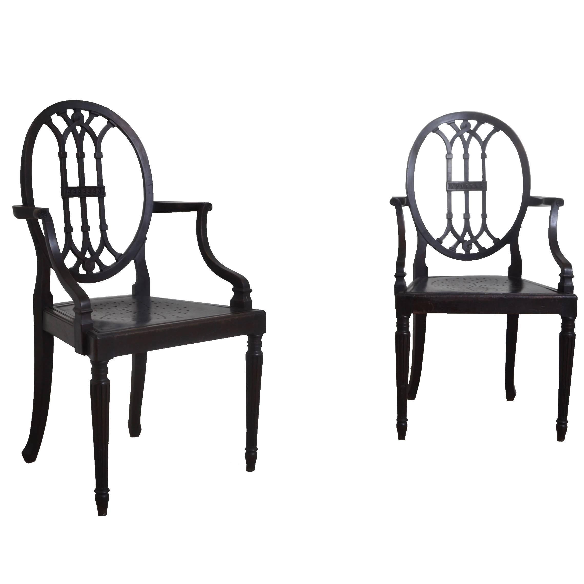 Pair of Chairs from a Yacht , circa 1910 For Sale