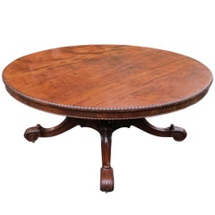William IV period mahogany circular dining table
