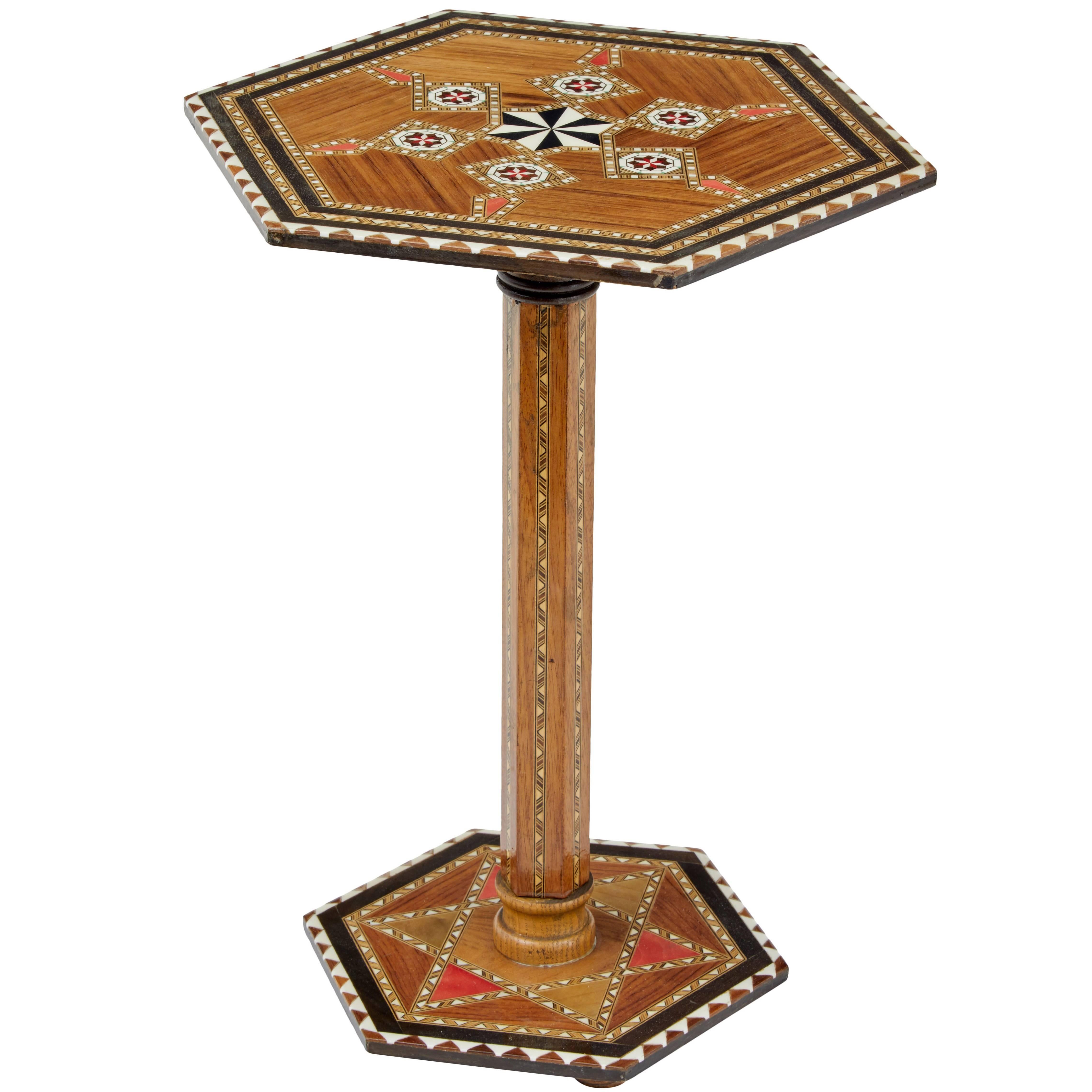 20th Century Small Damascan Inlaid Games Table