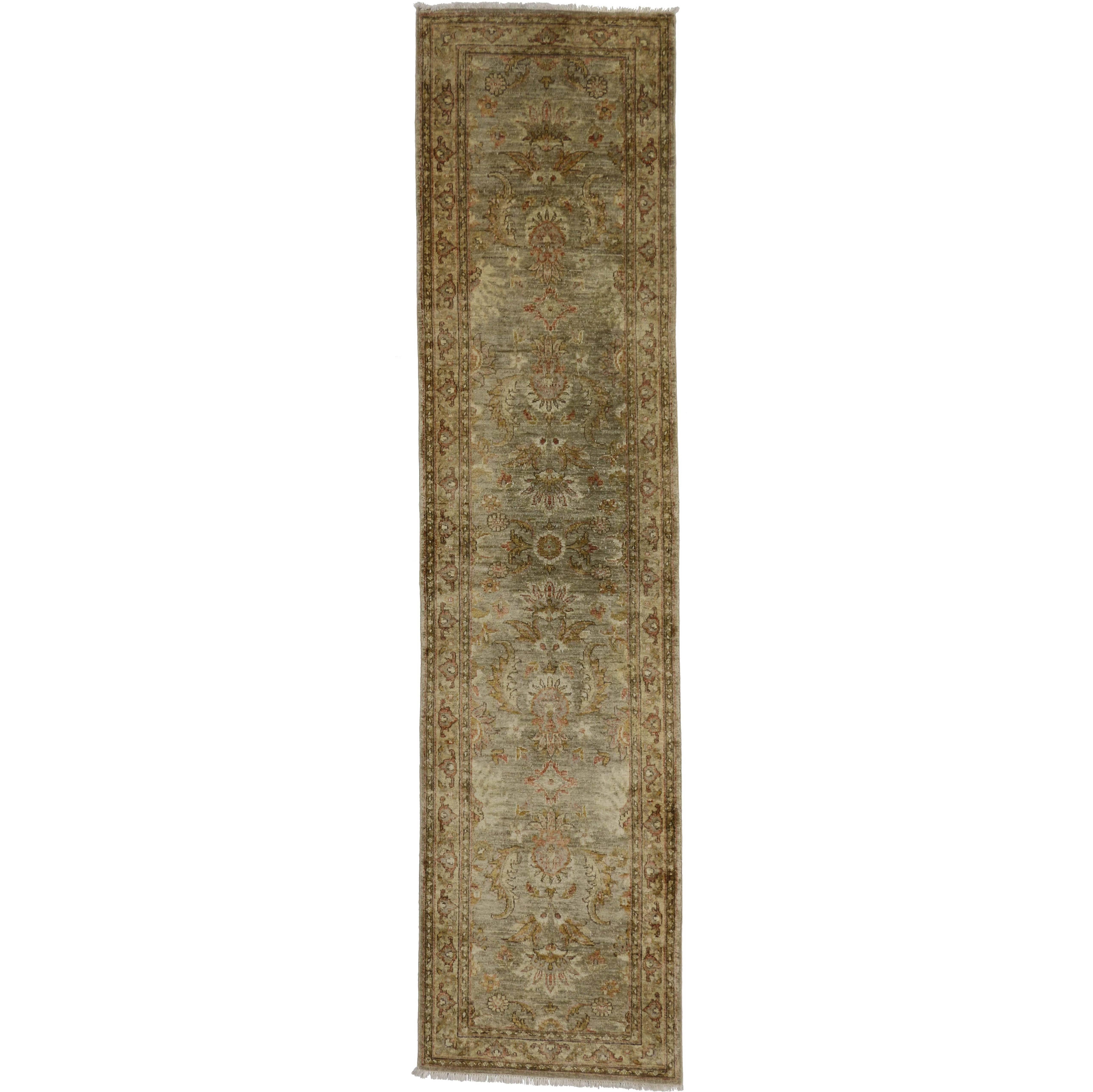 Vintage Indian Runner with Transitional Style, Hallway Runner