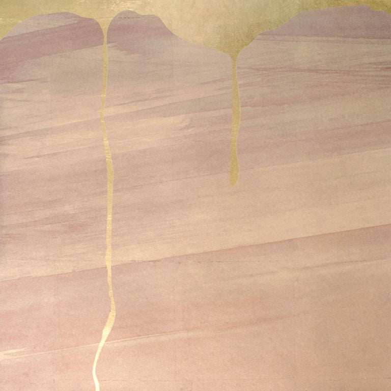 Satori Echo Wallpaper or Wall Mural in Peach on Dutch Leaf For Sale