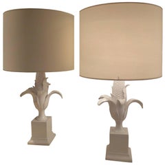 Pair of Table Lamps in the Shape of Corn-Cobs