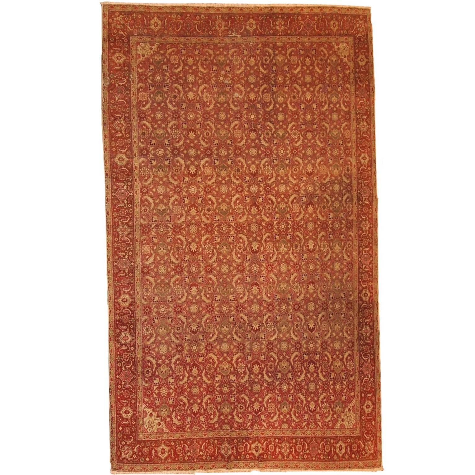 Tapis oriental indien antique d'Amritsar fait à la main, années 1900, 1B147