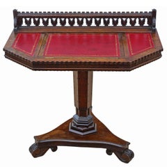Antique Victorian Quality Gothic Oak, circa 1880 Writing Table Desk