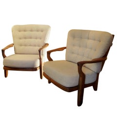Pair of “Romeo & Juliet” Armchairs by Guillerme & Chambron