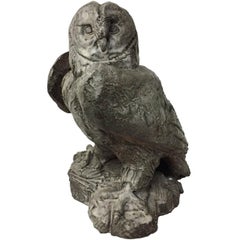 1960s Glazed Stoneware Owl