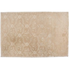 Tapis floral ton sur ton