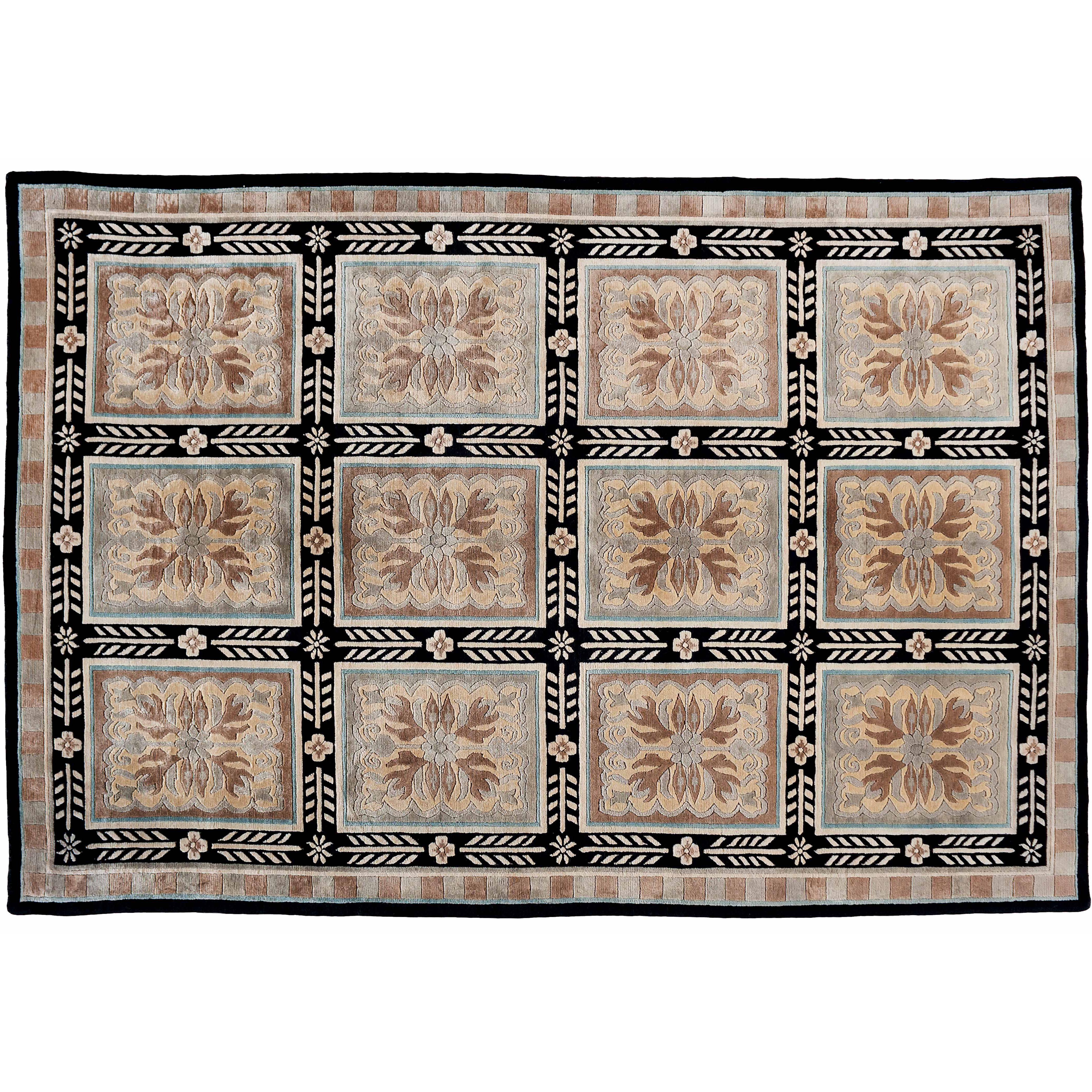 Tapis à motifs floraux en vente