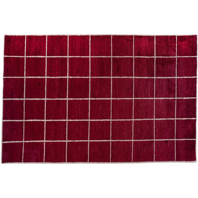 Grid Pattern Rug For Sale at 1stDibs