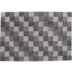Grey Checkered Rug