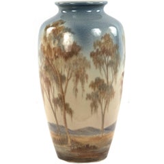 Rookwood Vellum Glazed Landscape Vase by Margaret McDonald