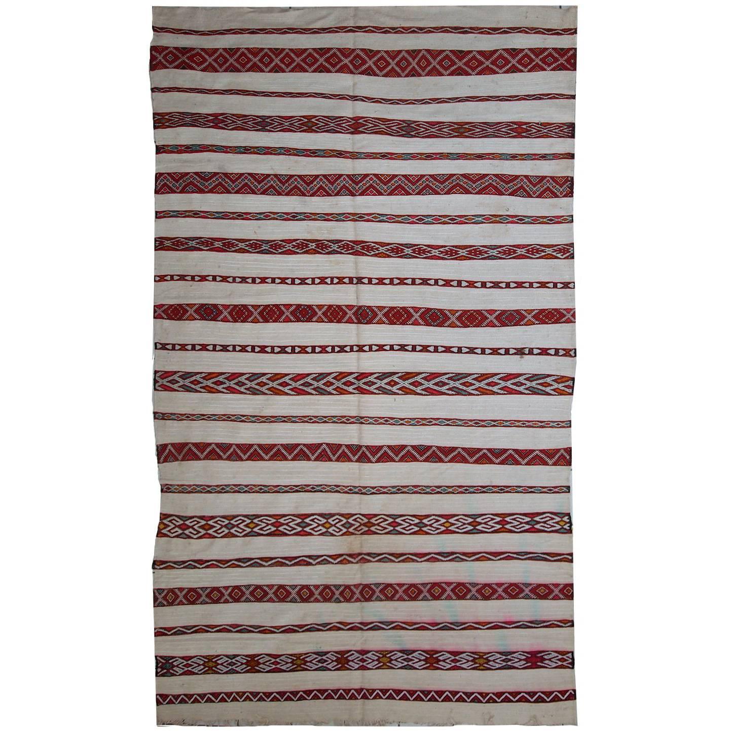 Handmade Vintage Moroccan Kilim Rug, 1950s, 1C214AU