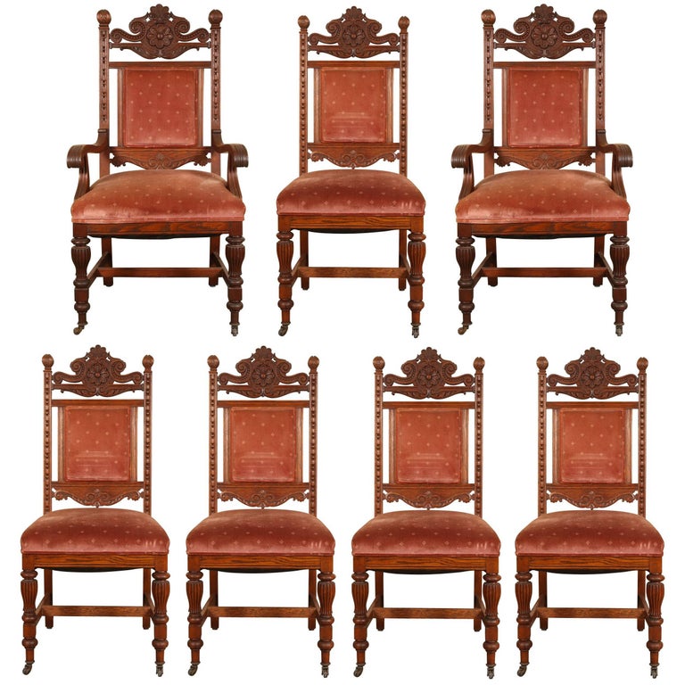 Set Of Seven Antique Carved Oak Dining Room Chairs For | set of seven antique carved oak dining room chairs for Set Of Seven Antique Carved Oak Dining Room Chairs For | set of seven antique carved oak dining room chairs for