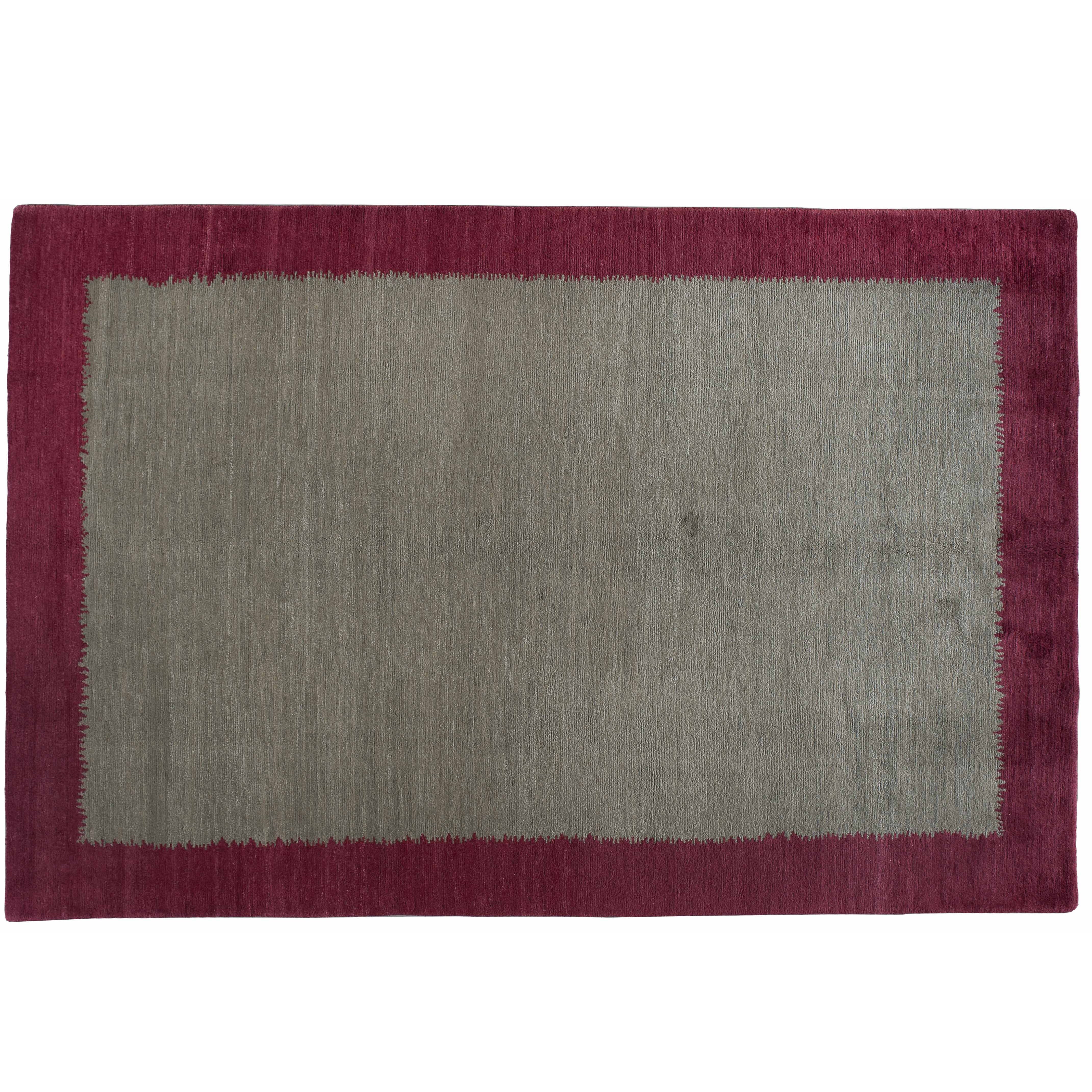 Teal Rug With Maroon Border For Sale At 1stdibs