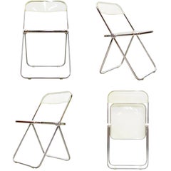 Set of Four Folding Chairs 
Plia
 by Giancarlo Piretti
